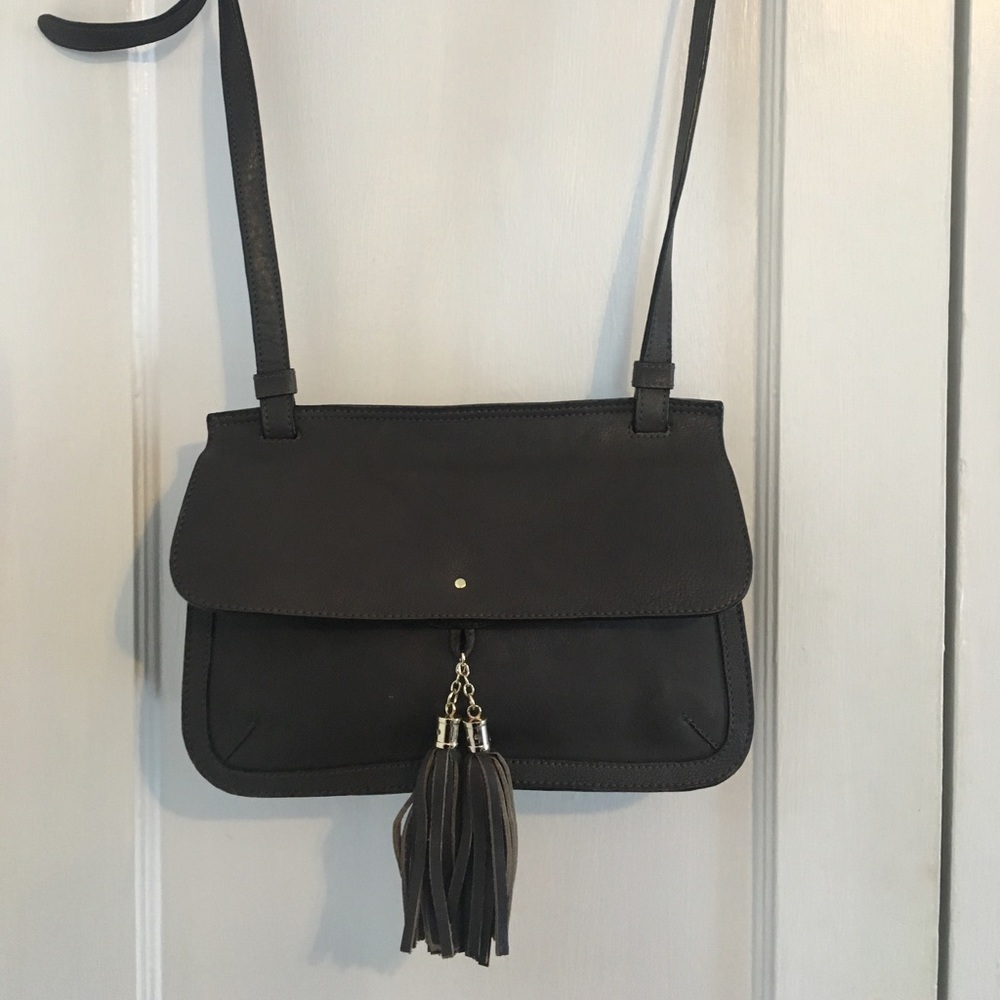 Era81 Grey Leather Crossbody